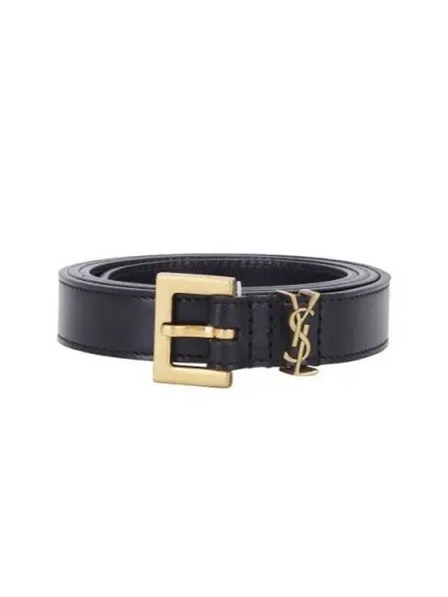 Cassandre Thin Belt Black - SAINT LAURENT - BALAAN 2