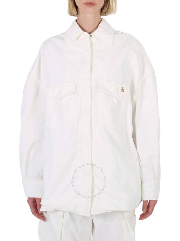 The Attico Ladies White Short Coat Shirt, Brand Size 38 (US Size 4) - THE ATTICO - BALAAN 1