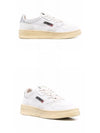 Medalist Leather Suede Silver Tab Low Top Sneakers White - AUTRY - BALAAN 5