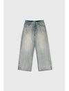 Cutting Wide Denim Jeans Light Blue - MUILL - BALAAN 1