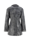 4 Button Leather Jacket Grey - MARNI - BALAAN 3