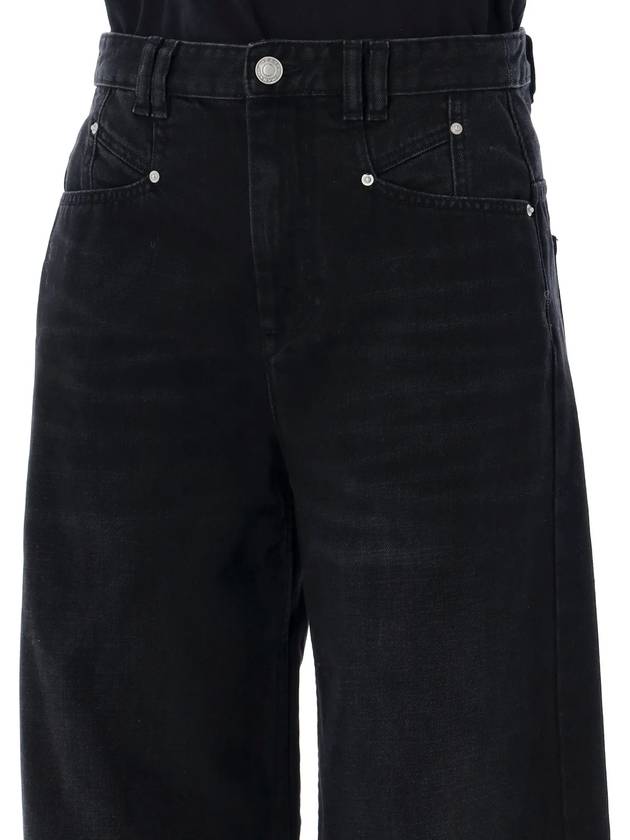 Lemony Wide Jeans Black - ISABEL MARANT - BALAAN 4