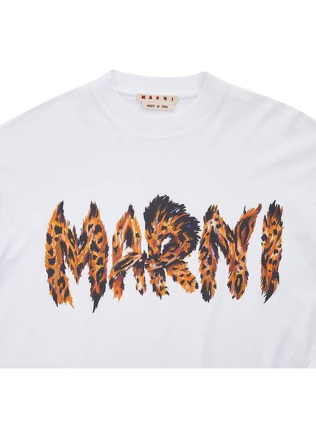 Logo Print Cotton Long Sleeve T-Shirt White - MARNI - BALAAN 4