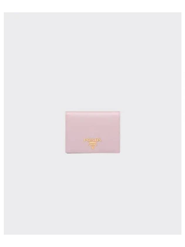 Saffiano Metal Logo Half Wallet Alabaster Pink - PRADA - BALAAN 2