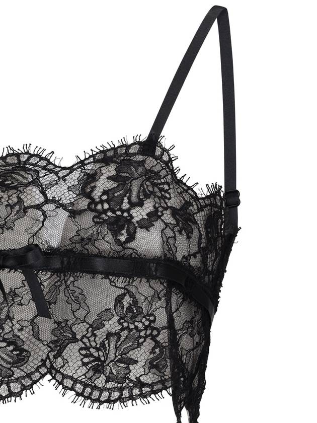 Lace Lingerie Sleeveless Top Black - DOLCE&GABBANA - BALAAN 4