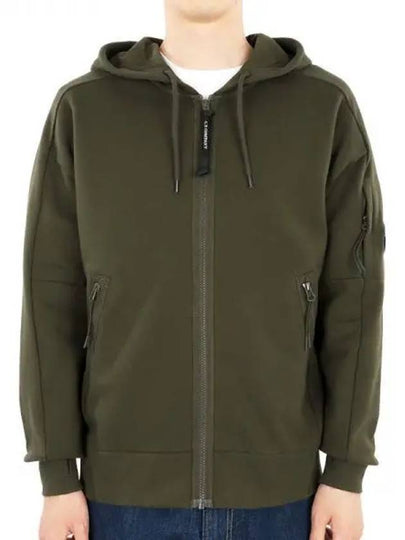 Diagonal Raised Fleece Lens Hooded Jacket Ivy Green - CP COMPANY - BALAAN 2