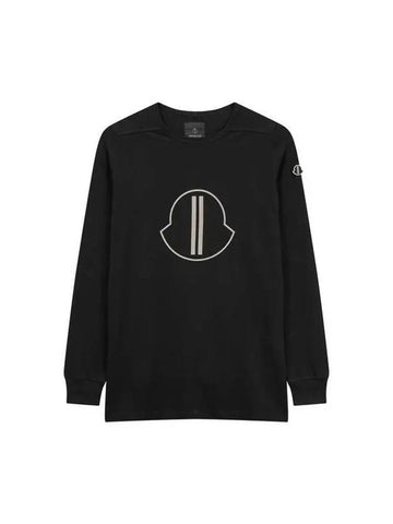 MEN MONCLER Long Sleeve Logo T-Shirt Black 270104 - RICK OWENS - BALAAN 1