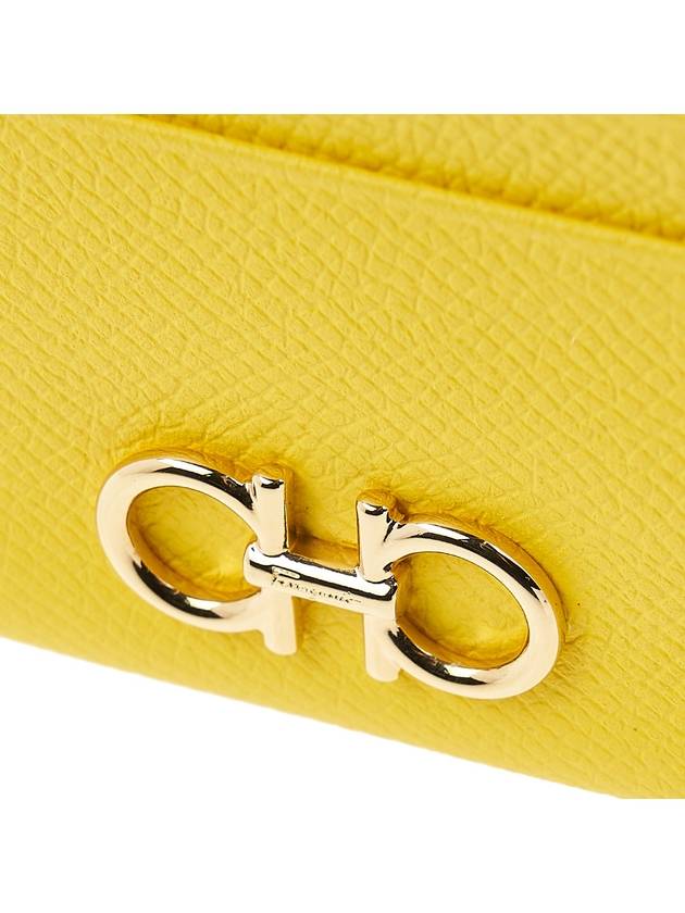 Gancini Card Wallet Yellow - SALVATORE FERRAGAMO - BALAAN 7