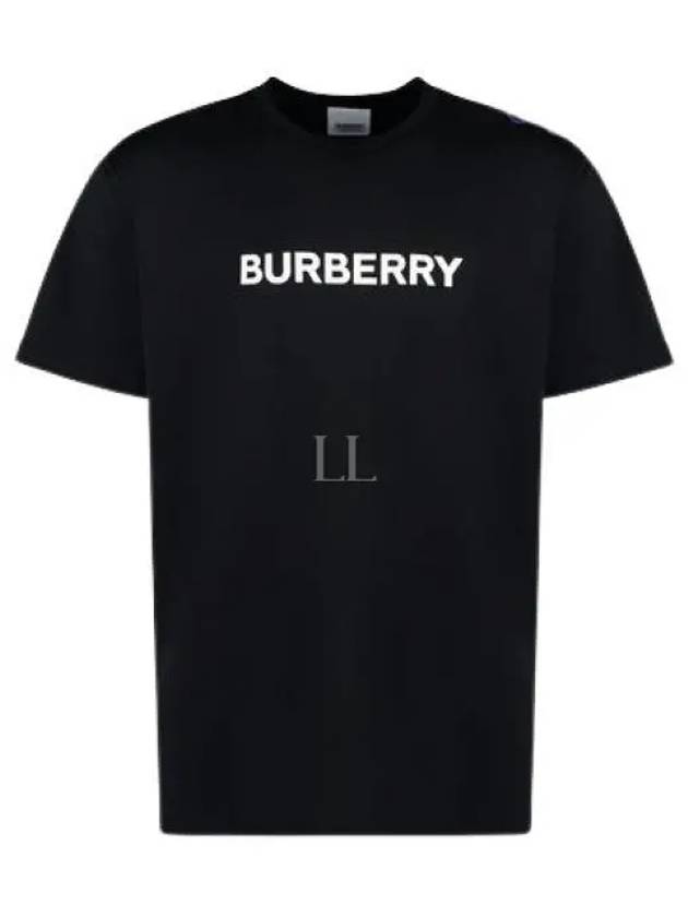 Logo Print Cotton Short Sleeve T-Shirt Black - BURBERRY - BALAAN 2