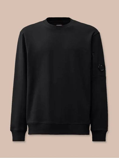 Diagonal Raised Fleece Lens Sweatshirt Black - CP COMPANY - BALAAN 2