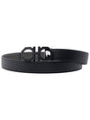 Ferragamo Men's Reversible Gancini Belt 66 0266 DARKGREY NERO 0765786 - SALVATORE FERRAGAMO - BALAAN 1