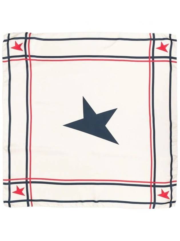 Star Logo Striped Silk Scarf Ivory - GOLDEN GOOSE - BALAAN 3