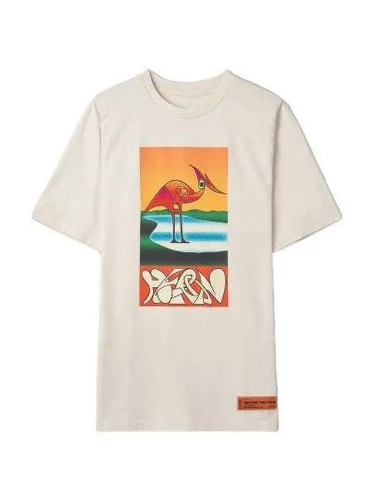 Heron Preston Logo Short Sleeve T Shirt Off White Tee - HERON PRESTON - BALAAN 1