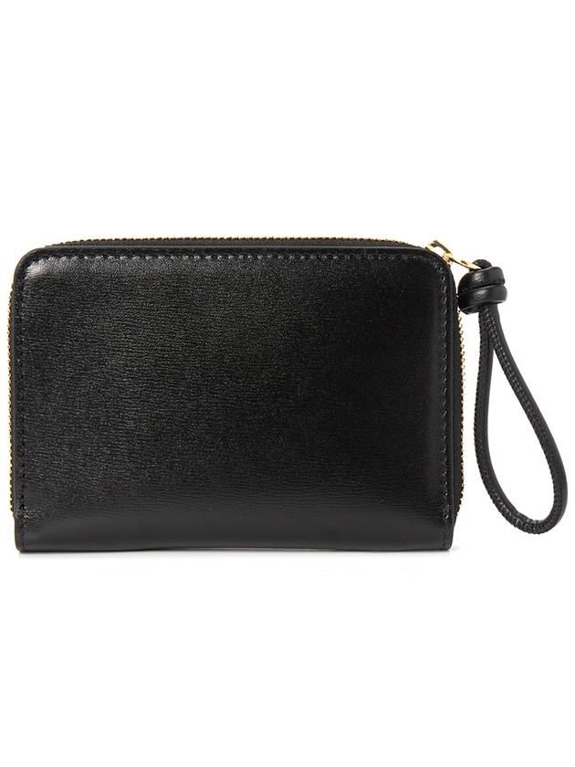 Around Zipper Leather Half Wallet Black - JIL SANDER - BALAAN 3