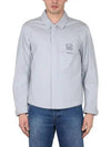 Metropolis Logo Patch Shirt Zip Up Jacket Grey - CP COMPANY - BALAAN 2