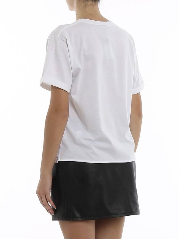 Rive Gauche Short Sleeve T-Shirt White - SAINT LAURENT - BALAAN 7