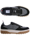 Letterman Tweed Low Top Sneakers Black - THOM BROWNE - BALAAN 3