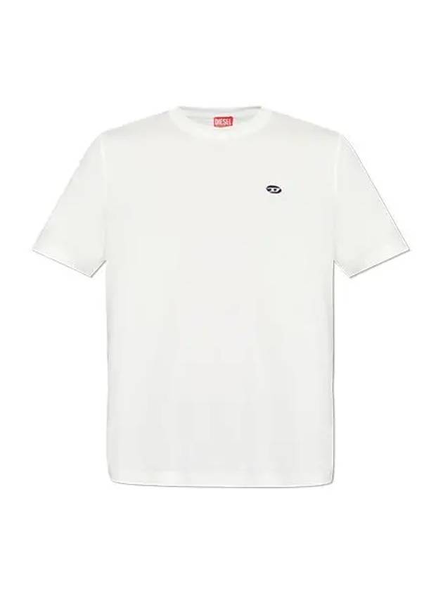 Oval D Patch Short Sleeve T-Shirt White - DIESEL - BALAAN 3