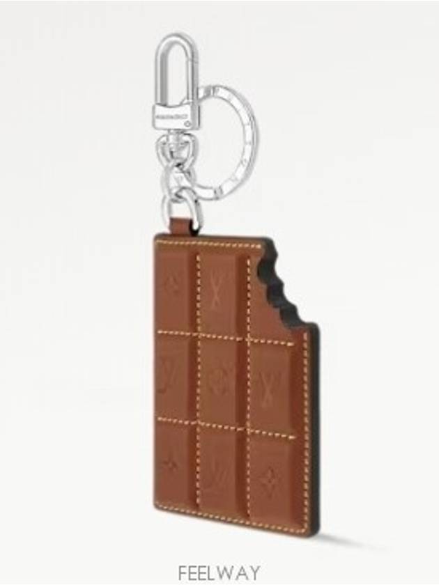 LV Chocolate Bar Figurine Key Holder Bag Charm Brown - LOUIS VUITTON - BALAAN 4