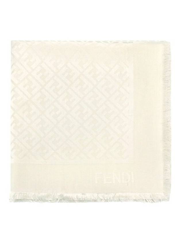 FF Organic Silk Wool Muffler Ivory - FENDI - BALAAN 2