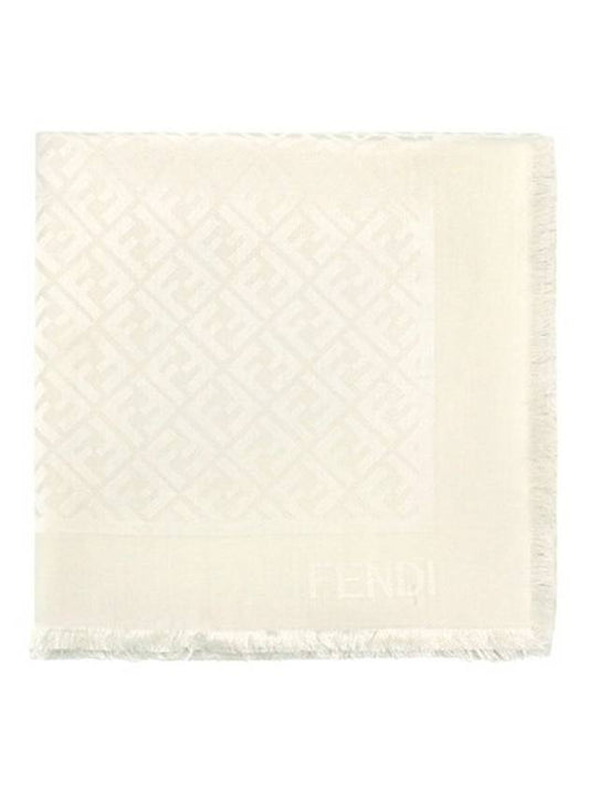 FF Organic Silk Wool Muffler Ivory - FENDI - BALAAN 2