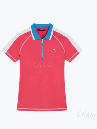 Kourtney Short Sleeve Polo Shirt Azalea - J.LINDEBERG - BALAAN 2