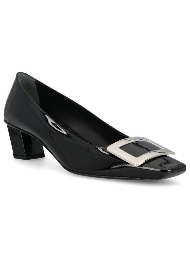 Women's Belle Vivier Metal Buckle Pumps Black - ROGER VIVIER - BALAAN 3