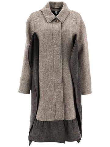 Collar Single Coat Gray - BURBERRY - BALAAN 1