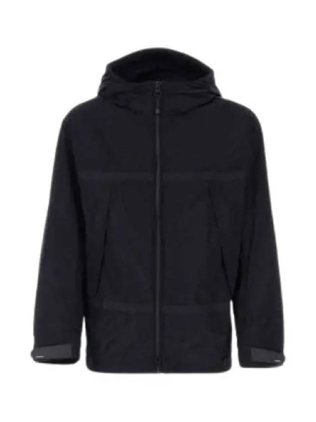 Men's Logo Applique Lightweight Zip-Up Hoodie Navy - BURBERRY - BALAAN 2