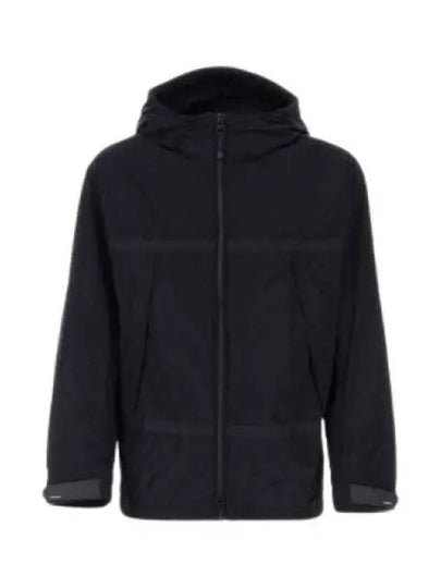 Men's Logo Applique Lightweight Zip-Up Hoodie Navy - BURBERRY - BALAAN 2