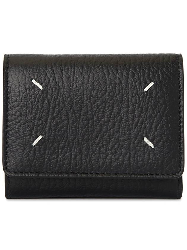 Zip Compact Tri-Fold Half Wallet Black - MAISON MARGIELA - BALAAN 2