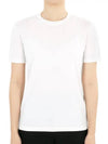 Angera Crewneck Cotton Short Sleeve T-Shirt White - LORO PIANA - BALAAN 3