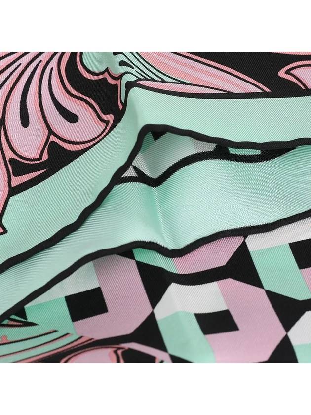 Printed Silk Twill Scarf Mint Petalus - PRADA - BALAAN 6