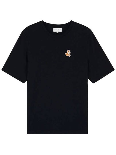 Speedy Fox Patch Comfort Short Sleeve T Shirt Black - MAISON KITSUNE - BALAAN 2