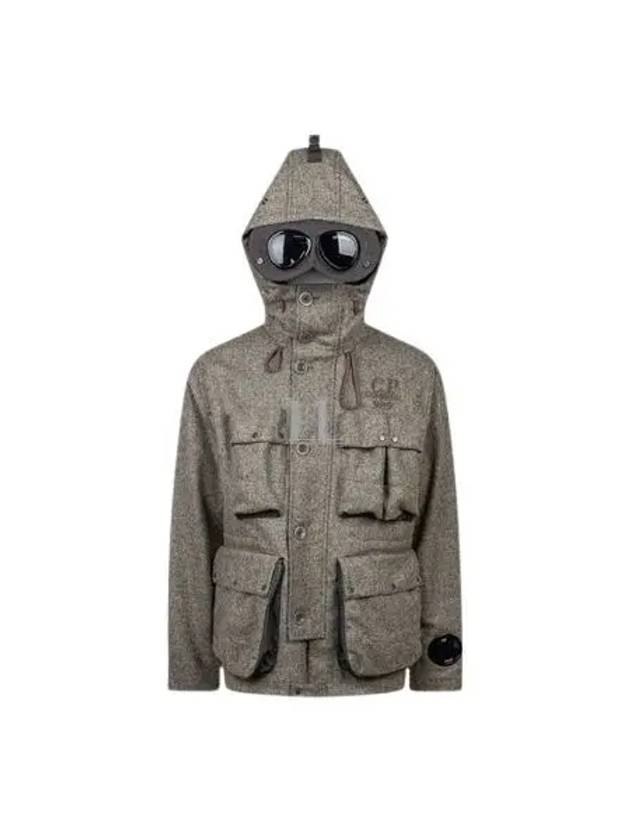 Shetland Twill Hooded Jacket Grey - CP COMPANY - BALAAN 2