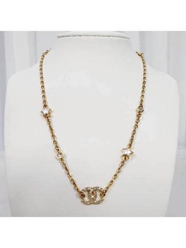 24C Crystal Star CC Logo Women Necklace Gold ABC822 B15459 NU624 - CHANEL - BALAAN 1