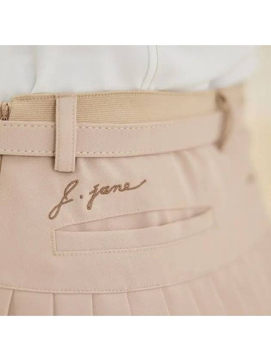 Golf Wear Belt Pleated Skirt Beige - J JANE - BALAAN 2