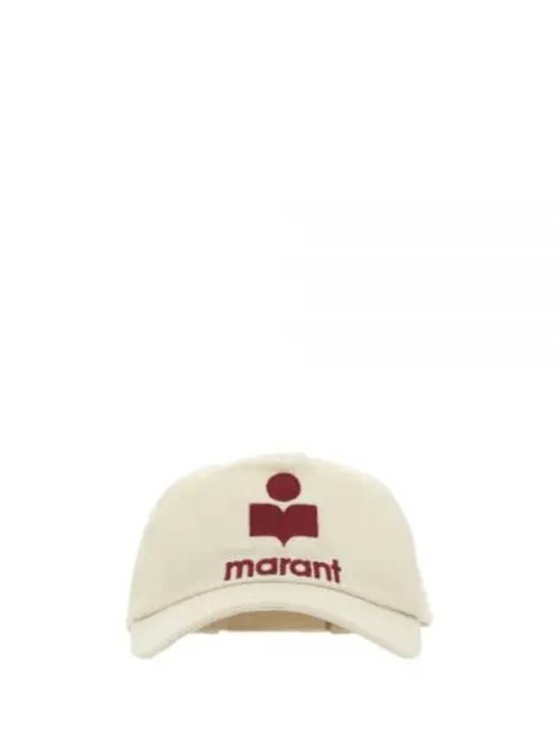 Tyron Logo Cotton Ball Cap Ecru Red - ISABEL MARANT - BALAAN 2