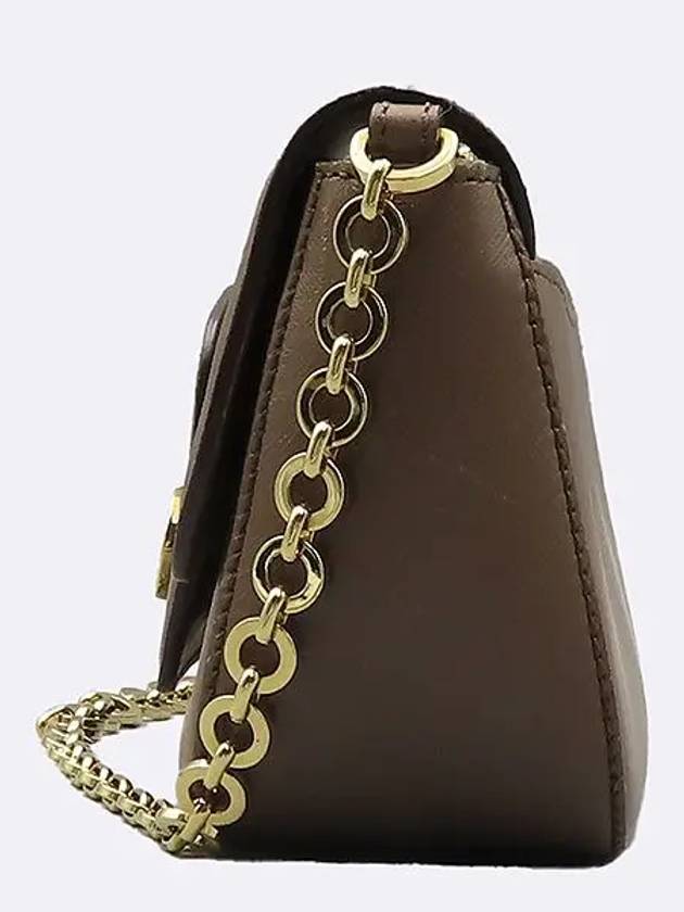 Ferragamo 21 E080 brown color leather Gancini gold logo cross bag - SALVATORE FERRAGAMO - BALAAN 3