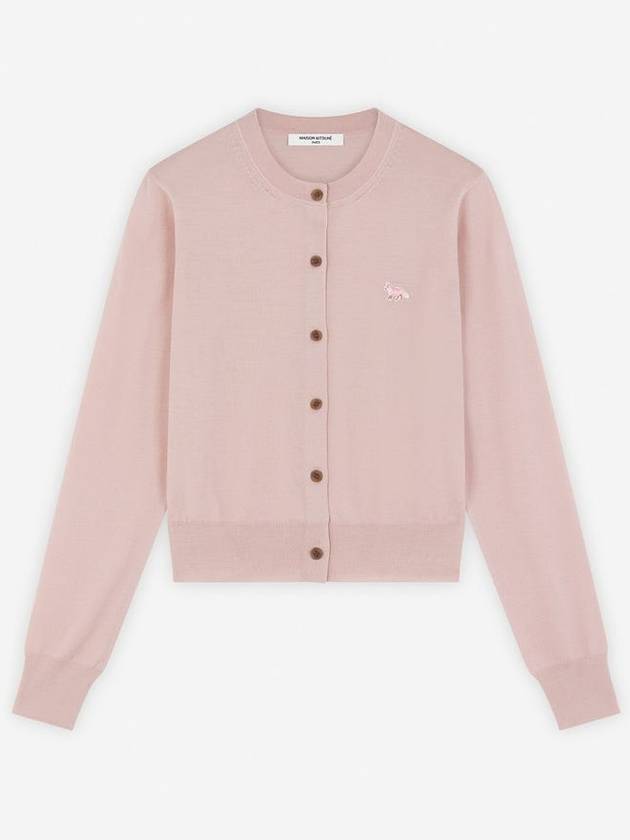 Baby Fox Patch Regular Cardigan Pink - MAISON KITSUNE - BALAAN 2