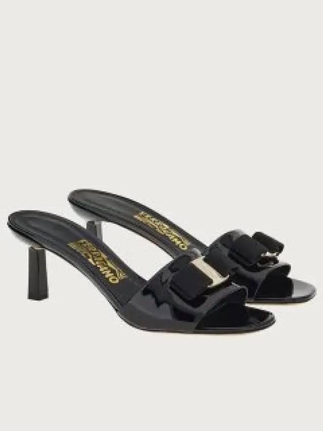 Vara Bow Sandal Heels Black - SALVATORE FERRAGAMO - BALAAN 2