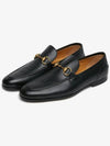 Jordaan Leather Loafers Black - GUCCI - BALAAN 3