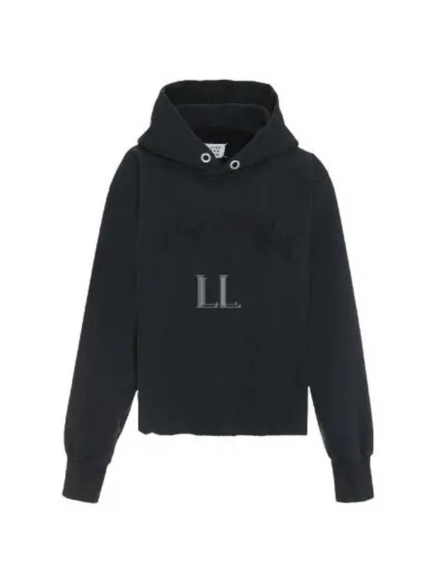 Logo Cotton Fleece Hoodie Black - MAISON MARGIELA - BALAAN 2