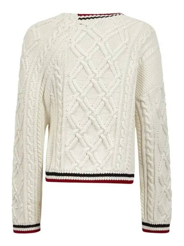 Numeroventuno Women's Intarsia Button Twist Ivory Cardigan A01371541103 - Nº 21 - BALAAN 2