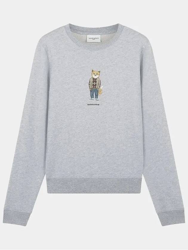 Women's Dress Fox Printing Sweatshirt Grey - MAISON KITSUNE - BALAAN 2