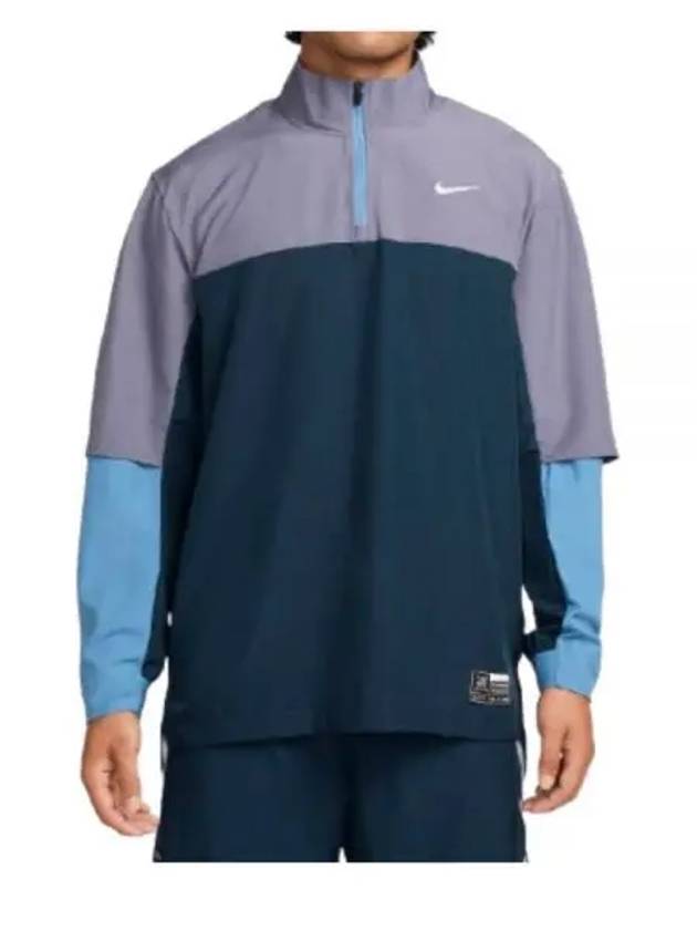 Dri Fit 1/2 Zip Golf Jacket Armory Navy - NIKE - BALAAN 2