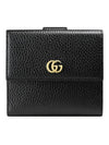 GG Marmont Flap Medium Wallet Black - GUCCI - BALAAN 1