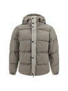 41419 Nylon Metal Econyl Hooded Down Jacket Grey - STONE ISLAND - BALAAN 1