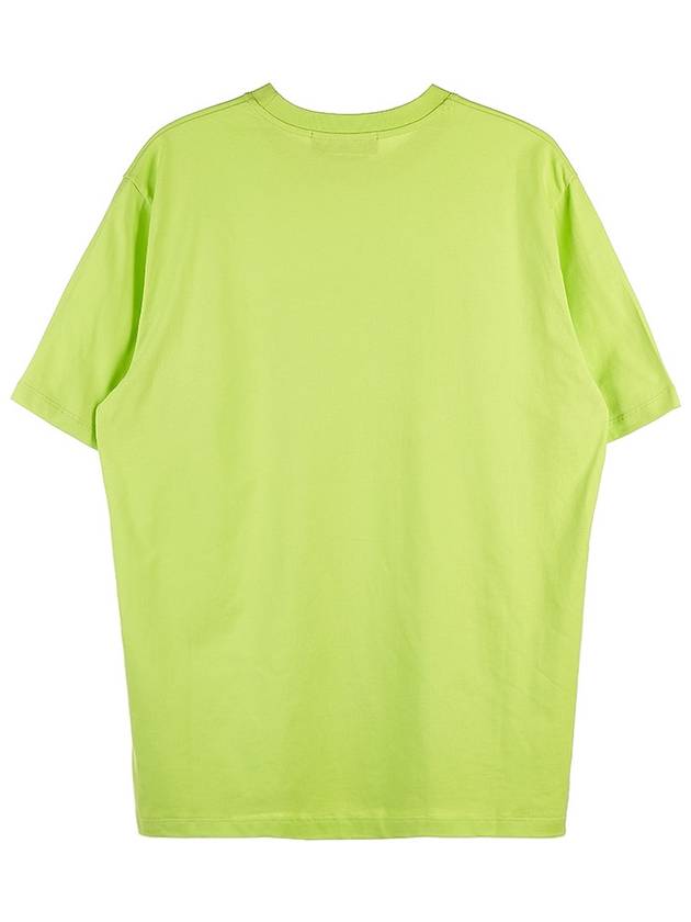 Men's Logo Print Cotton Short Sleeve T-Shirt Green - MSGM - BALAAN 3