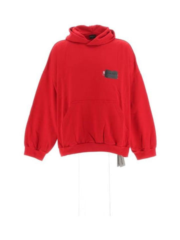 Logo Tape Hoodie Red - BALENCIAGA - BALAAN 1